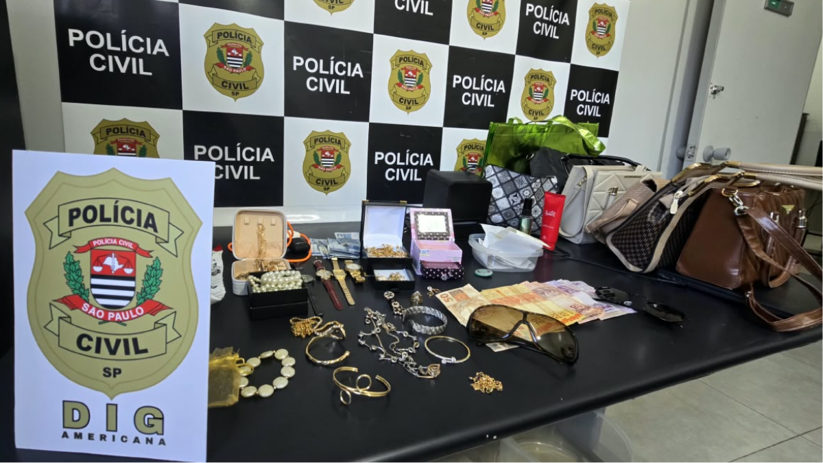 Polícia recupera joias furtadas e indicia suspeita por crime em Americana