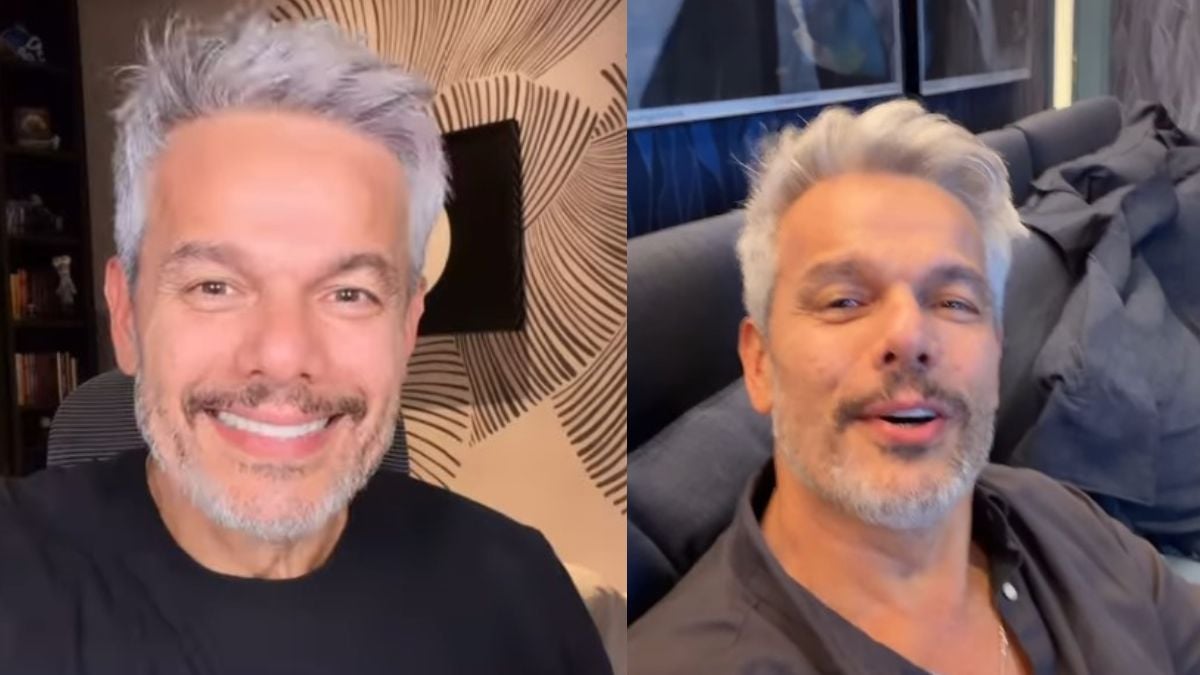 Otaviano Costa revela detalhes de Otaviano Costa lesão em entrevista e comenta sobre seu retorno ao “Dança dos Famosos”. Ele aparece em dois registros, um sorrindo e outro em conversa em estúdio.
