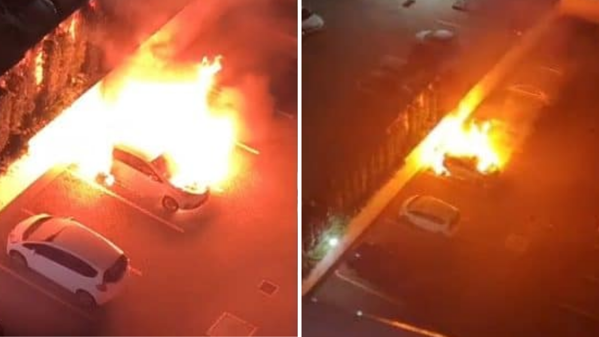 Incêndio atinge carro elétrico em estacionamento de condomínio em Campinas