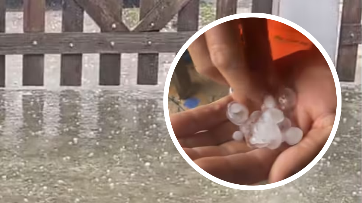 Chuva de granizo surpreende moradores de Mongaguá e Itanhaém neste sábado
