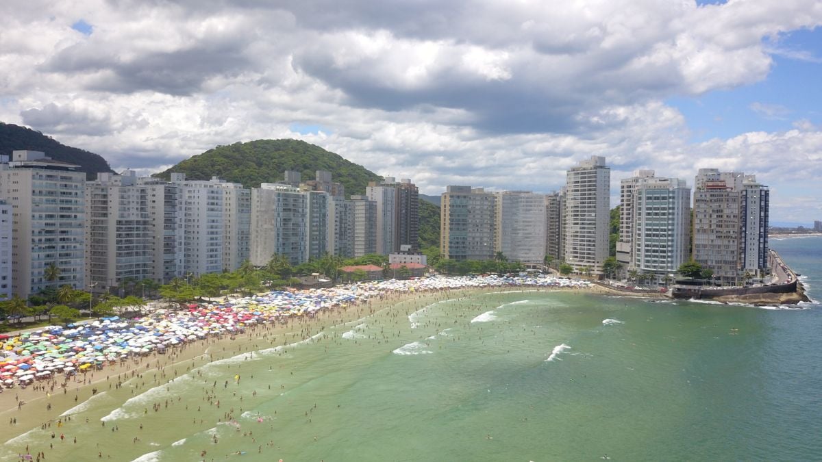 Praia do Guaiúba. Foto: Prefeitura de Guarujá