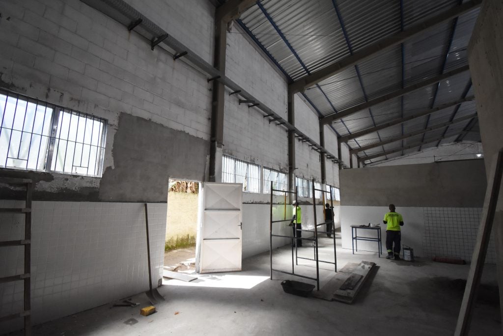 Obras do pronto-socorro pet em Praia Grande. Foto: Divulgação/Prefeitura de Praia Grande