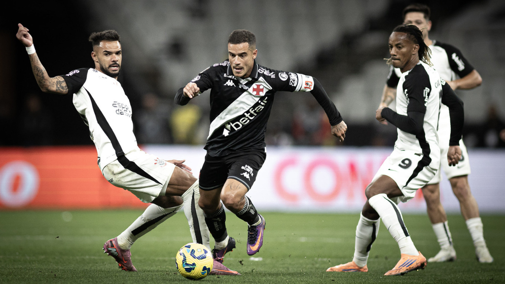 Philippe Coutinho em ação contra o Corinthians / Foto: Matheus Lima / Vasco