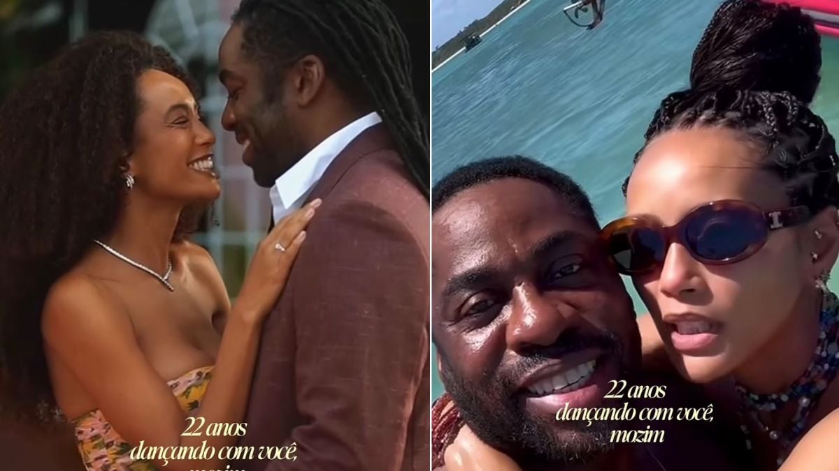 Tais Araujo e Lazaro Ramos comemoram 22 anos de relacionamento