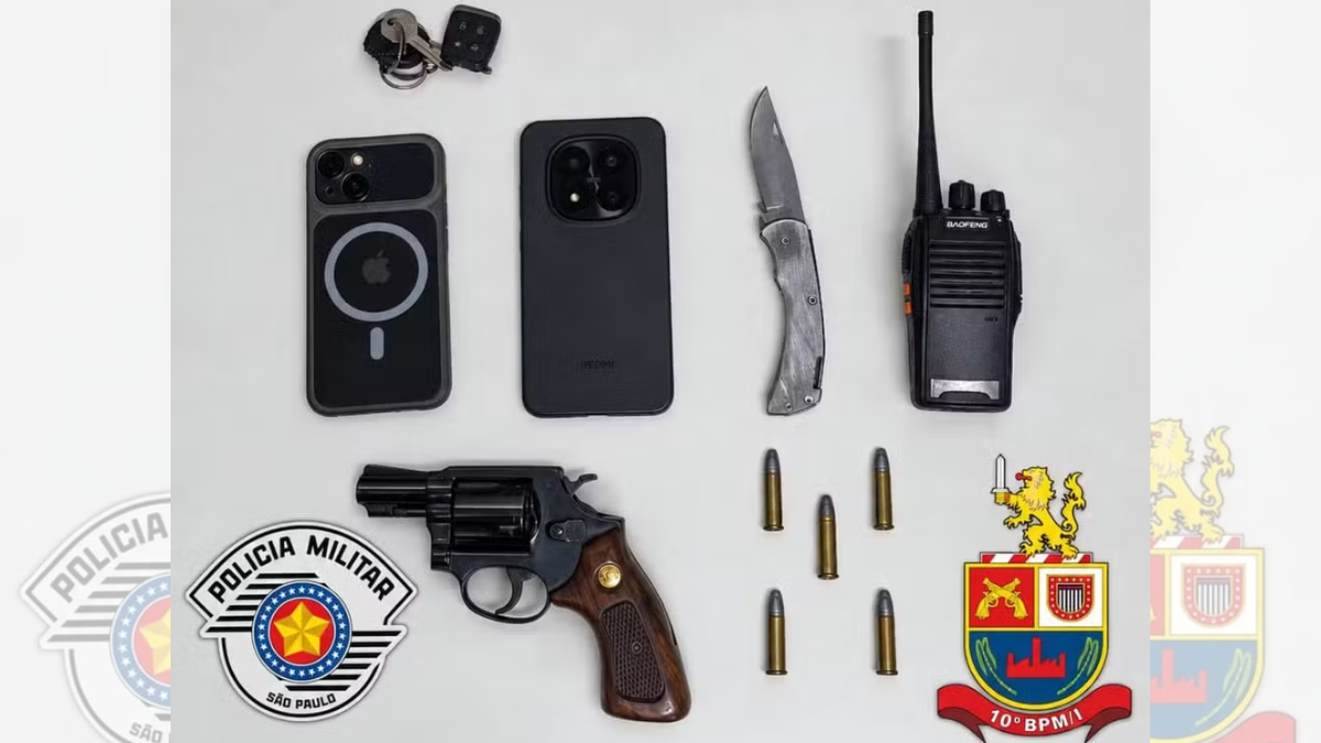 Homem é preso com revólver e cinco munições no Centro de Piracicaba