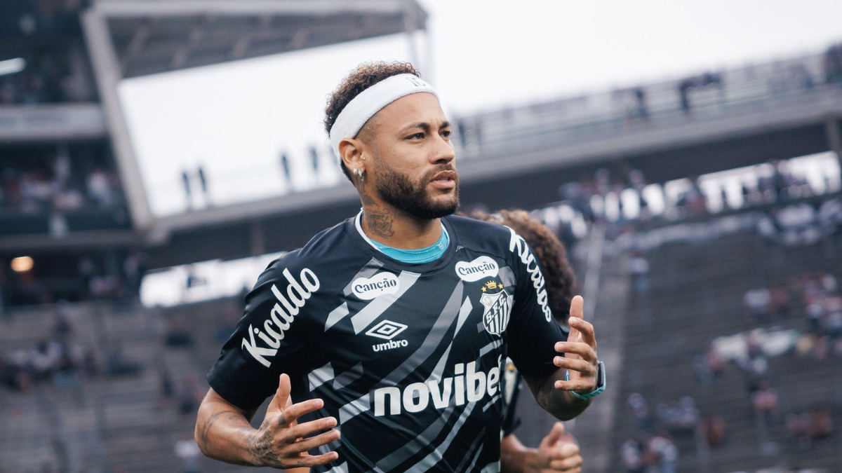 Neymar durante aquecimento