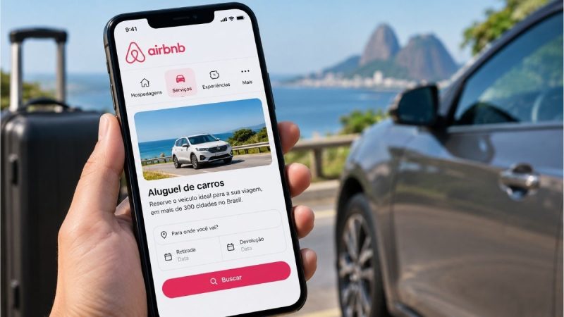 Aplicativo do Airbnb oferece aluguel de carros em mais de 300 cidades brasileiras.
