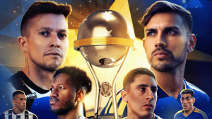 Arte da final da Sul-Americana.
