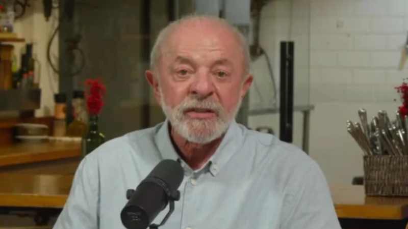 Lula durante uma live realizada no Youtube.
