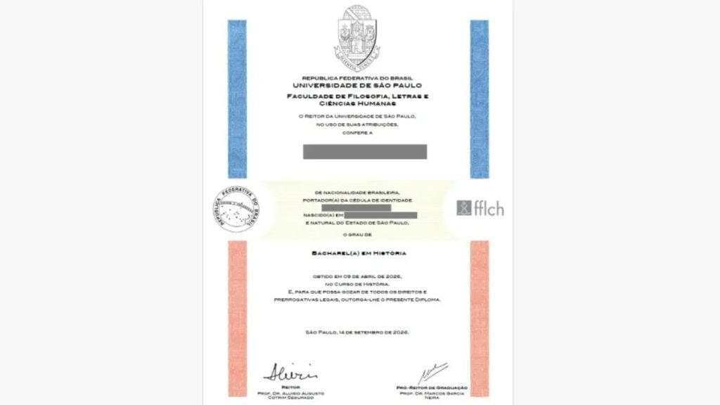 o processo é automático e o estudante não precisa pedir a emissão: ela é feita após a colação de grau