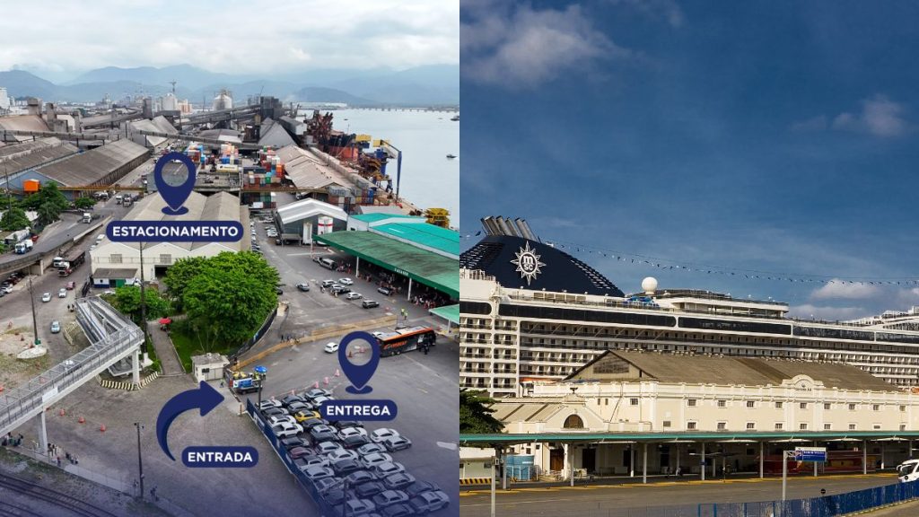 Quem vai de carro para os cruzeiros em Santos pode usar o estacionamento do Concais