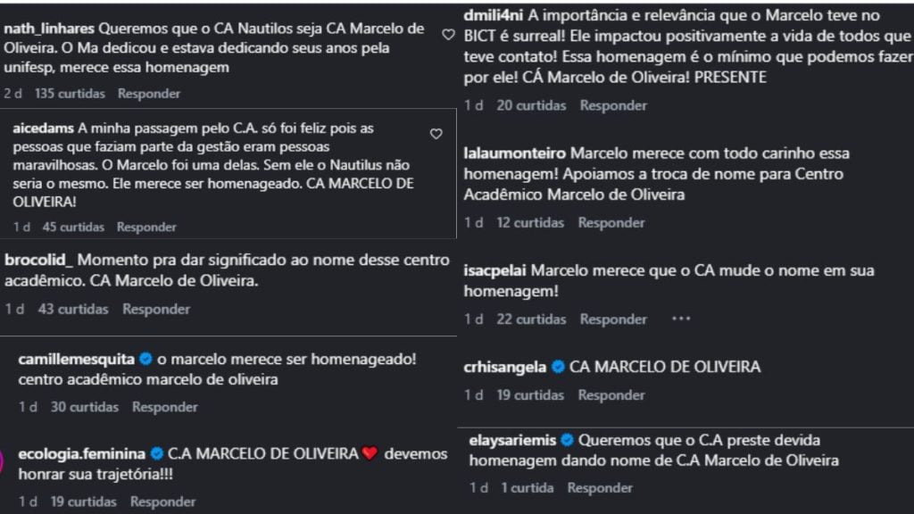 Internautas manifestaram apoio a mudança de nome do Centro Acadêmico da Unifesp