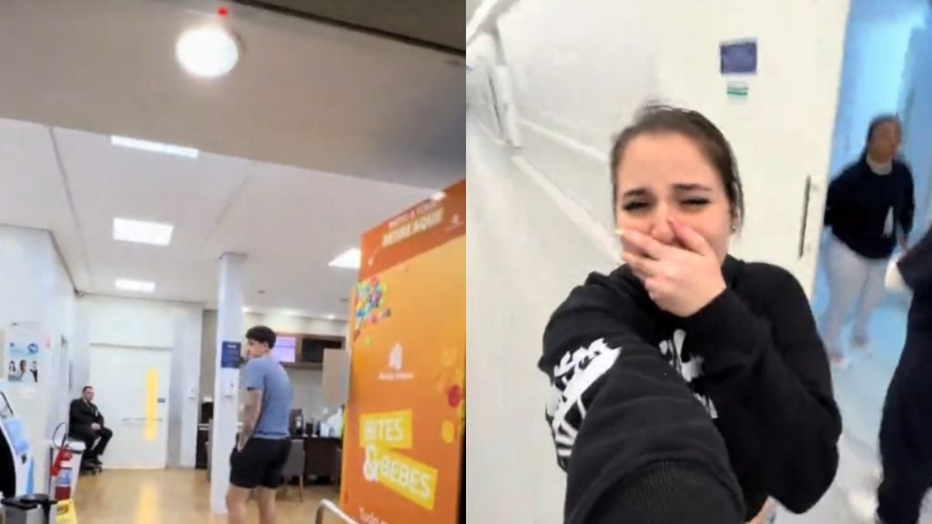 Jovem engole aliança durante brincadeira, vai ao hospital em Santos e vídeo viraliza